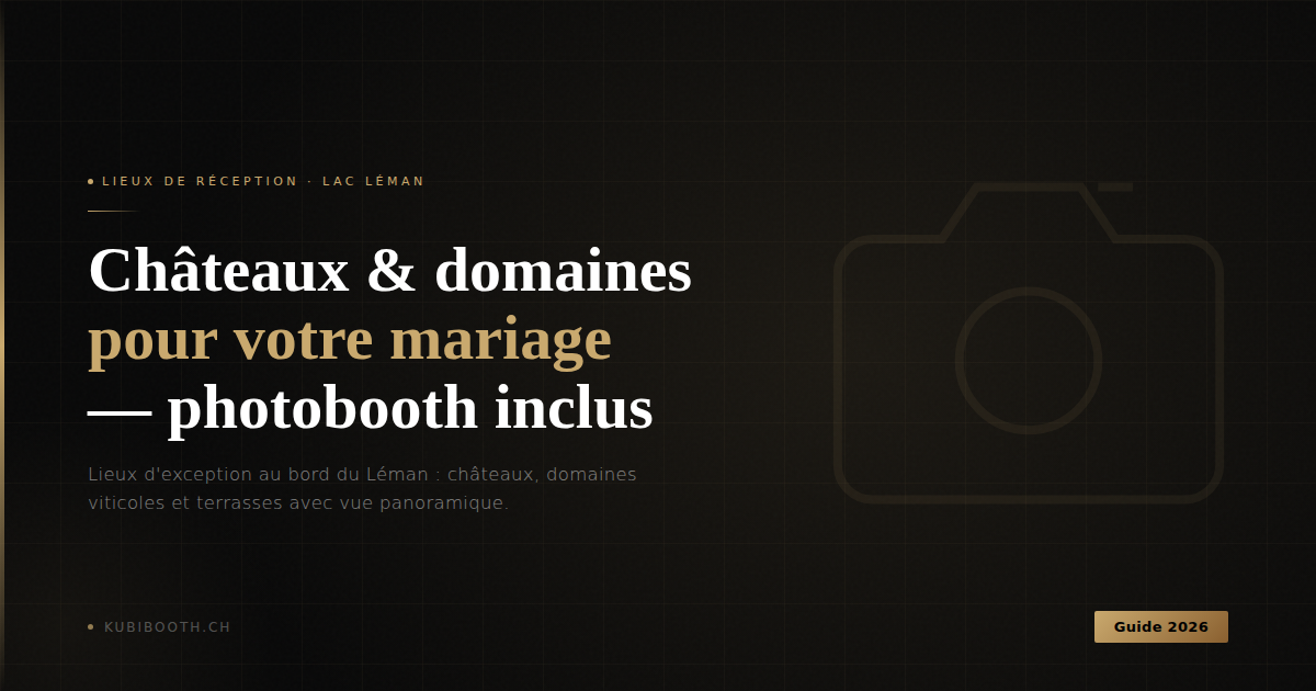 Photobooth mariage : les plus beaux lieux au bord du lac Léman