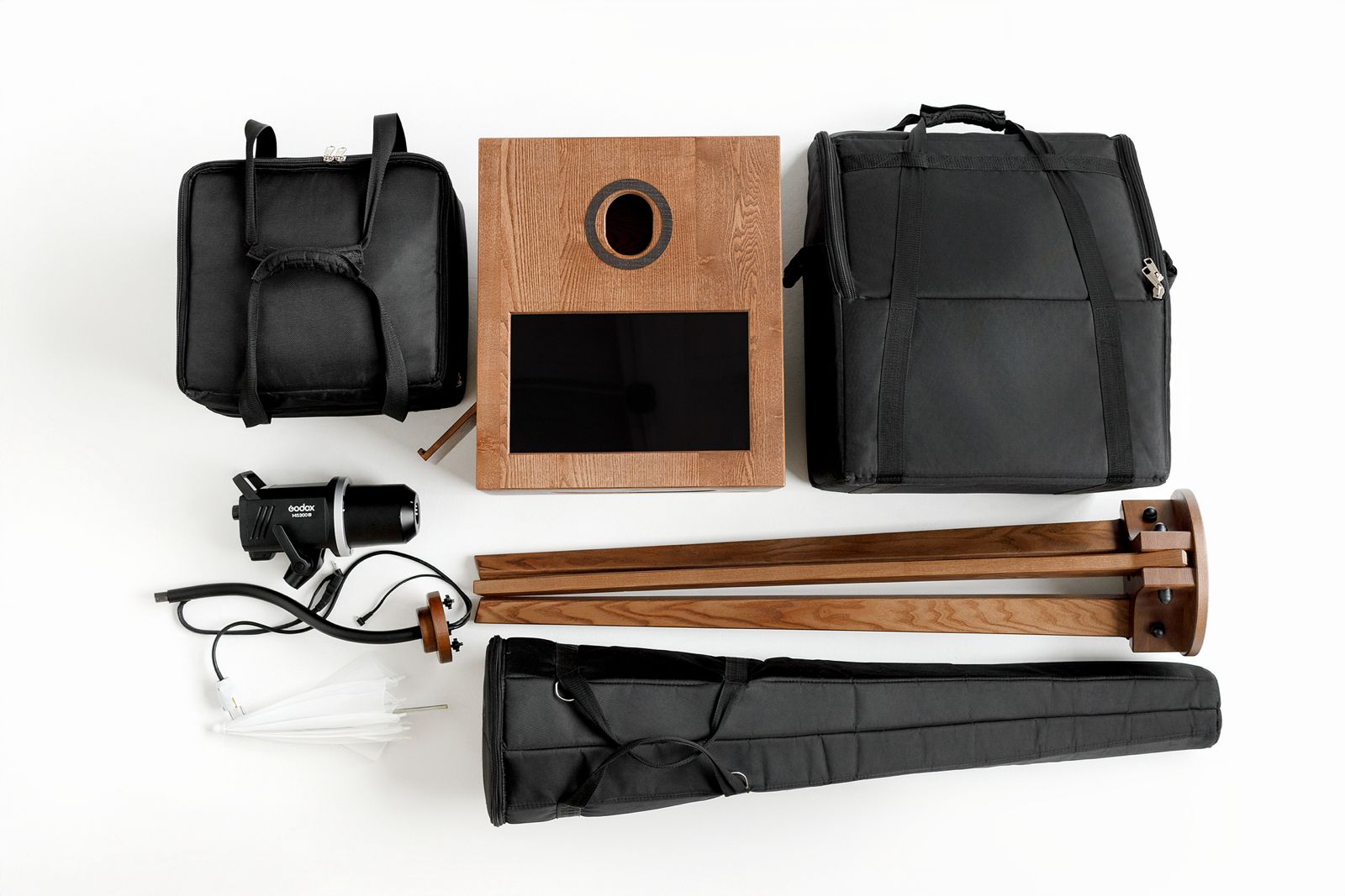 KUBI Photobooth — kit complet vu de haut